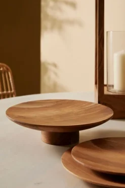 Vassoi E Centro Tavola>Bizzotto ALZATA DECORATIVA AIMI LEGNO NATURALE H7