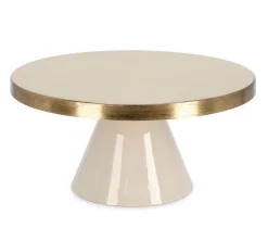 Vassoi E Centro Tavola>Bizzotto ALZATA DECORATIVA VELMA ORO BEIGE D30