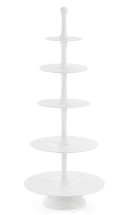Vassoi E Centro Tavola>Bizzotto ALZATA 5P DECORATIVA MALLET BIANCO H152