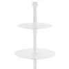 Vassoi E Centro Tavola>Bizzotto ALZATA 3P DECORATIVA MALLET BIANCO H82