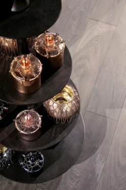 Vassoi E Centro Tavola>Bizzotto ALZATA 4P DECORATIVA MALLET NERO H123