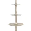 Vassoi E Centro Tavola>Bizzotto ALZATA 4P DECORATIVA MALLET ARGENTO H123
