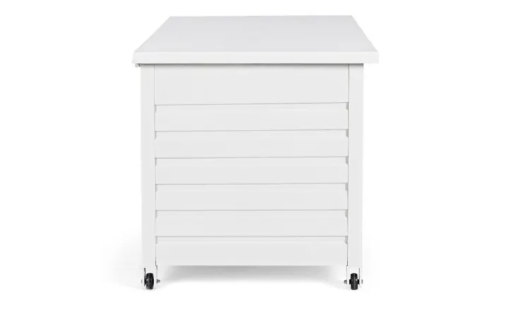 Carrelli E Bauli>Bizzotto BAULE PORTA CUSCINI SMALL CON RUOTE BIANCO YK11 - ATLANTIC