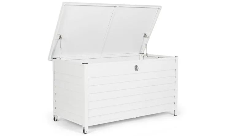 Carrelli E Bauli>Bizzotto BAULE PORTA CUSCINI SMALL CON RUOTE BIANCO YK11 - ATLANTIC