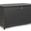 Carrelli E Bauli>Bizzotto BAULE PORTA CUSCINI SMALL CON RUOTE ANTRACITE YK13 - ATLANTIC