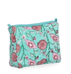 Accessori In Tessuto>Bizzotto BEAUTYCASE EMELIE RETT TURCHESE 21X17