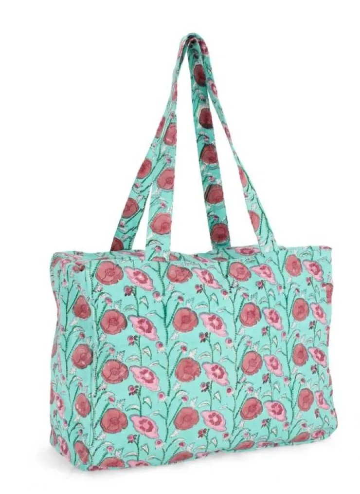 Accessori In Tessuto>Bizzotto BORSA MARE EMELIE VERDE SME 50X37