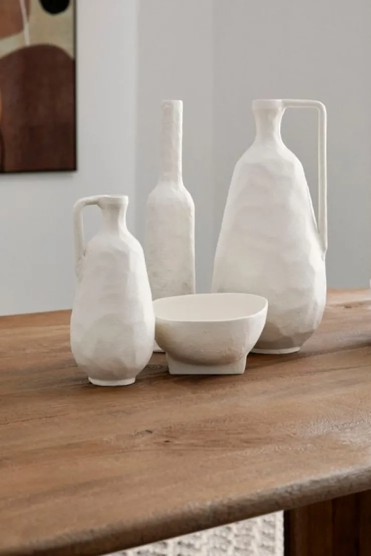 Coprivasi>Bizzotto BOTTIGLIA DECORATIVA HISAR BIANCO H35