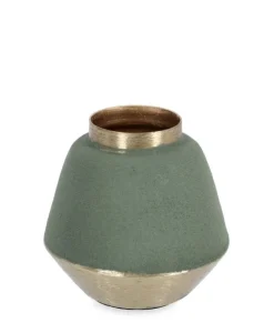 Coprivasi>Bizzotto BOTTIGLIA DECORATIVA SAAD VERDE GOLD H8