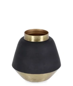 Coprivasi>Bizzotto BOTTIGLIA DECORATIVA SAAD ORO NERO H8