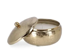 Candele>Bizzotto CANDELA C-COPERCHIO LATHE BOMB ORO D16,5