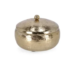Candele>Bizzotto CANDELA C-COPERCHIO LATHE BOMB ORO D16,5