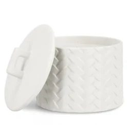 Candele>Bizzotto CANDELA C-COPERCHIO TWINE BIANCO Ø14,5