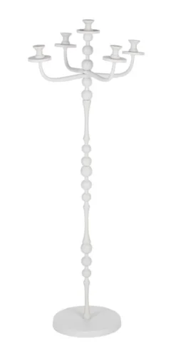 Portacandele>Bizzotto CANDELABRO RIDHI 5FUOCHI BIANCO H123
