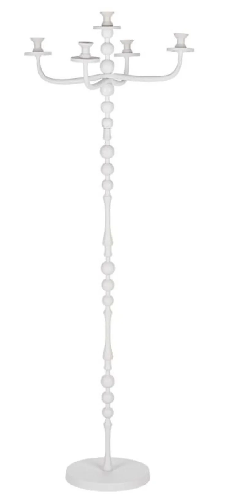 Portacandele>Bizzotto CANDELABRO RIDHI 5FUOCHI BIANCO H152