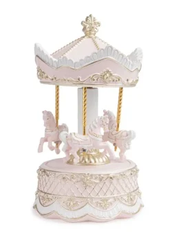 Oggettistica>Bizzotto CARILLON DARLING GIOSTRA ROSA C-CAVALLI