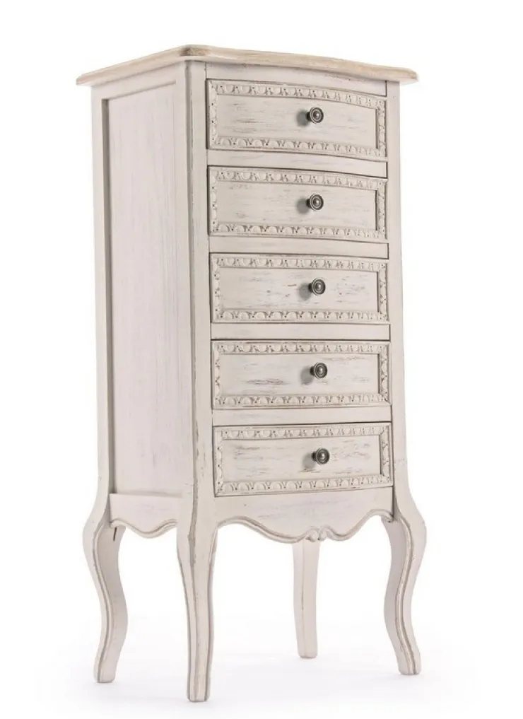 Comò E Cassettiere>Bizzotto CASSETTIERA IN LEGNO 5 CASSETTI - CLARISSE
