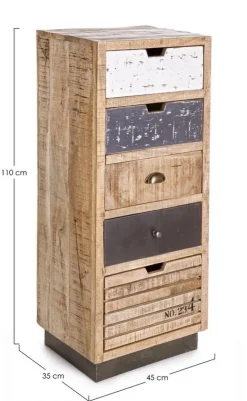 Comò E Cassettiere>Bizzotto CASSETTIERA IN LEGNO - TUDOR