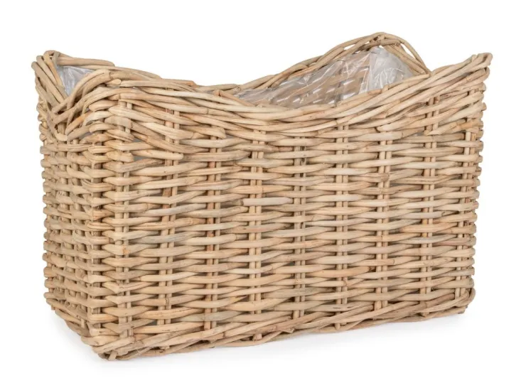 Ceste Decorative>Bizzotto CESTA HARIS RETT NATURALE 100X65H