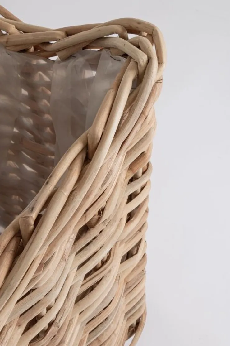 Ceste Decorative>Bizzotto CESTA HARIS RETT NATURALE 100X65H
