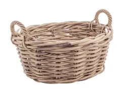 Ceste Decorative>Bizzotto CESTA 2M MALANG OVALE GRIGIO