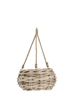 Ceste Decorative>Bizzotto CESTA SOSP. YULIA GRIGIO D40X20H