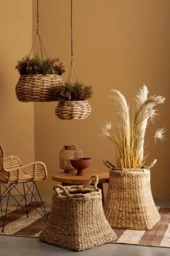 Ceste Decorative>Bizzotto CESTA SOSP. YULIA NATURALE D40X20H