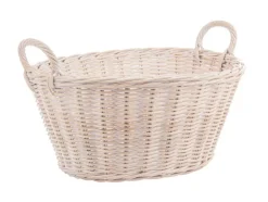 Ceste Decorative>Bizzotto CESTO 2M NARRA OVALE SBIANCATO
