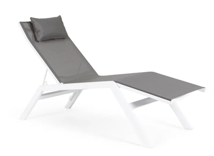 Lettini, Sdraio E Chaise Longue>Bizzotto CHAISE LONGUE IN ALLUMINIO BIANCO JX11 - KRION
