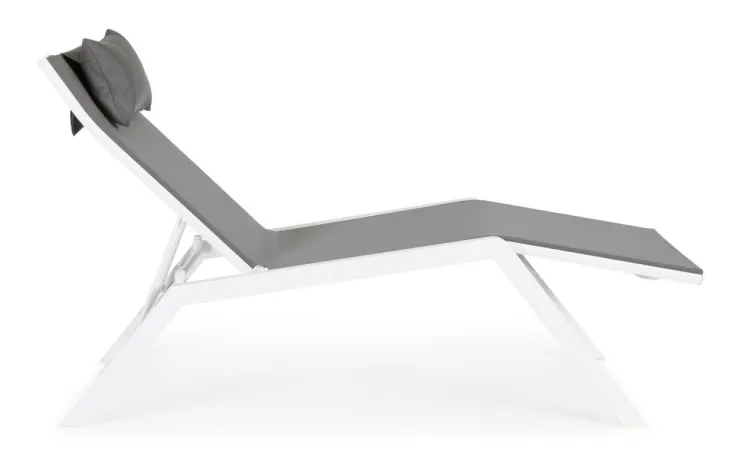 Lettini, Sdraio E Chaise Longue>Bizzotto CHAISE LONGUE IN ALLUMINIO BIANCO JX11 - KRION