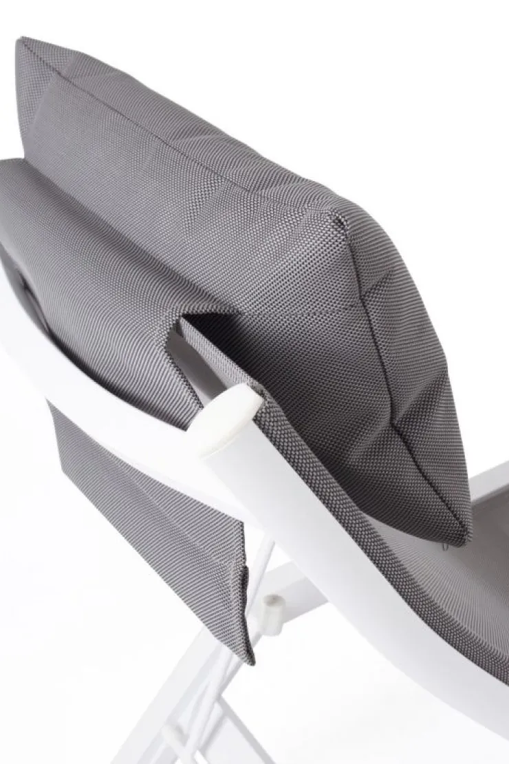 Lettini, Sdraio E Chaise Longue>Bizzotto CHAISE LONGUE IN ALLUMINIO BIANCO JX11 - KRION