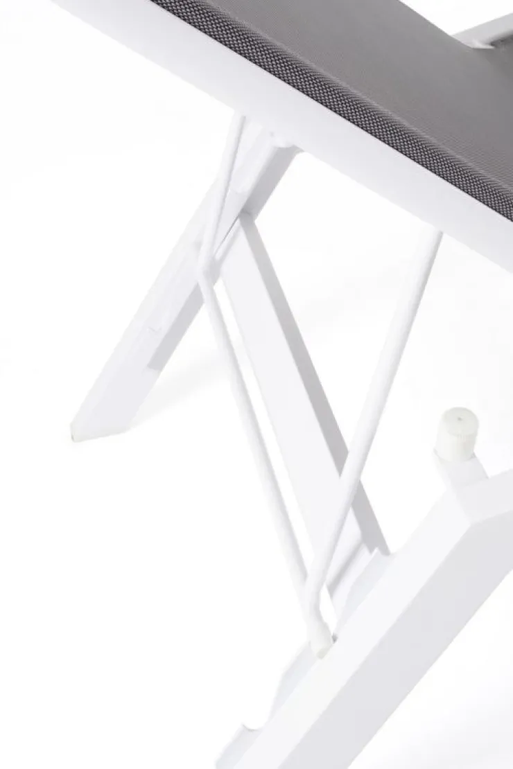 Lettini, Sdraio E Chaise Longue>Bizzotto CHAISE LONGUE IN ALLUMINIO BIANCO JX11 - KRION