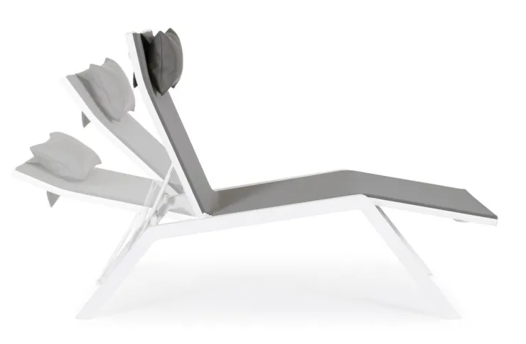 Lettini, Sdraio E Chaise Longue>Bizzotto CHAISE LONGUE IN ALLUMINIO BIANCO JX11 - KRION