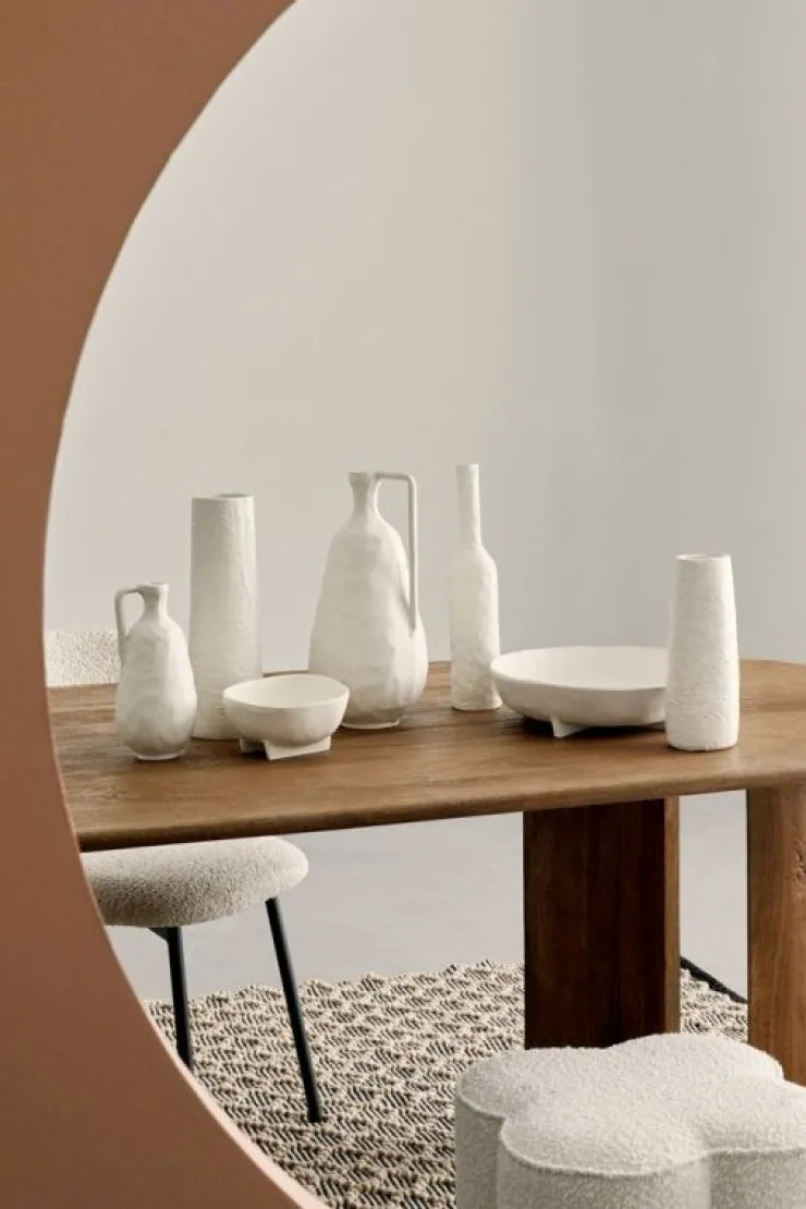 Vassoi E Centro Tavola>Bizzotto CIOTOLA DECORATIVA HISAR BIANCO H10