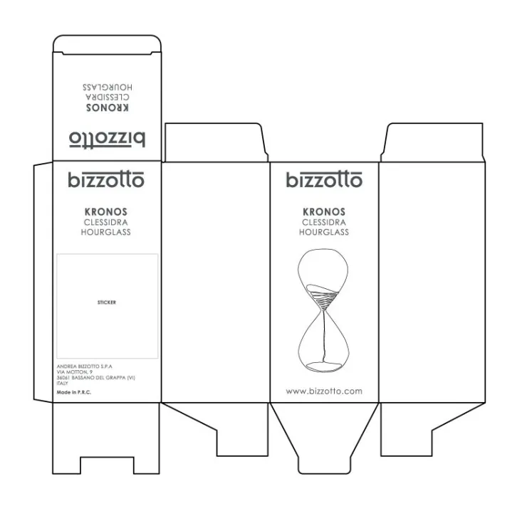 Oggettistica>Bizzotto CLESSIDRA KRONOS ARGENTO-BIANCO H19,2