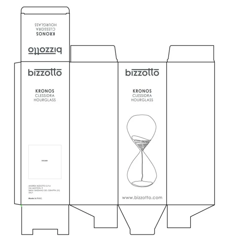Oggettistica>Bizzotto CLESSIDRA KRONOS ARGENTO-BIANCO H39,7