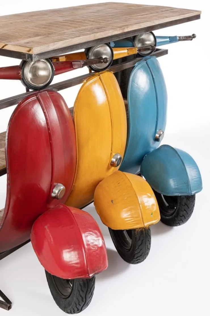 Carrelli Ed Espositori>Bizzotto CONSOLLE BAR TRIS VESPA COLOR