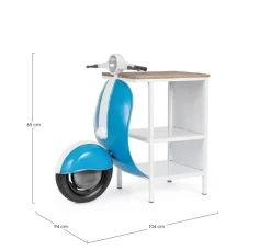 Carrelli Ed Espositori>Bizzotto CONSOLLE BAR VESPA BLU