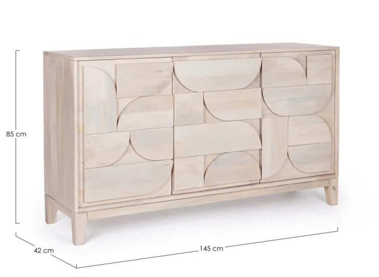 Credenze>Bizzotto CREDENZA 3 ANTE IN LEGNO - ARCHITA