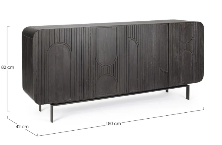 Credenze>Bizzotto CREDENZA 4 ANTE IN LEGNO - ORISSA