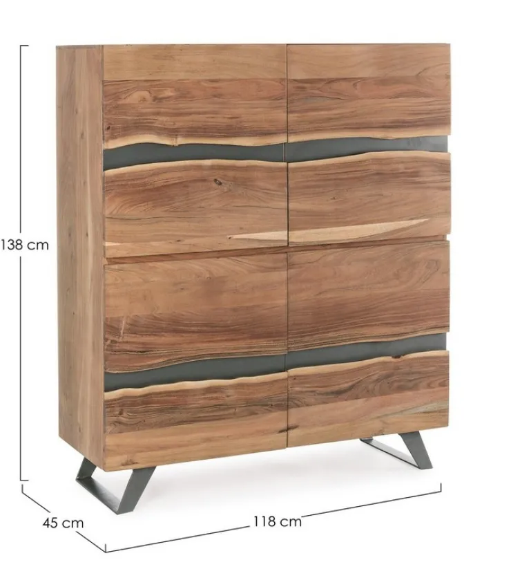 Credenze>Bizzotto CREDENZA IN LEGNO 2 ANTE - ARON