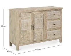 Credenze>Bizzotto CREDENZA IN LEGNO 2 ANTE - MAYRA