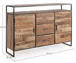 Credenze>Bizzotto CREDENZA IN LEGNO 2 ANTE - ELMER