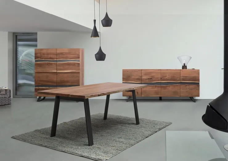 Credenze>Bizzotto CREDENZA IN LEGNO 4 ANTE - ARON