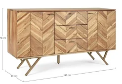 Credenze>Bizzotto CREDENZA IN LEGNO 2 ANTE - RAIDA