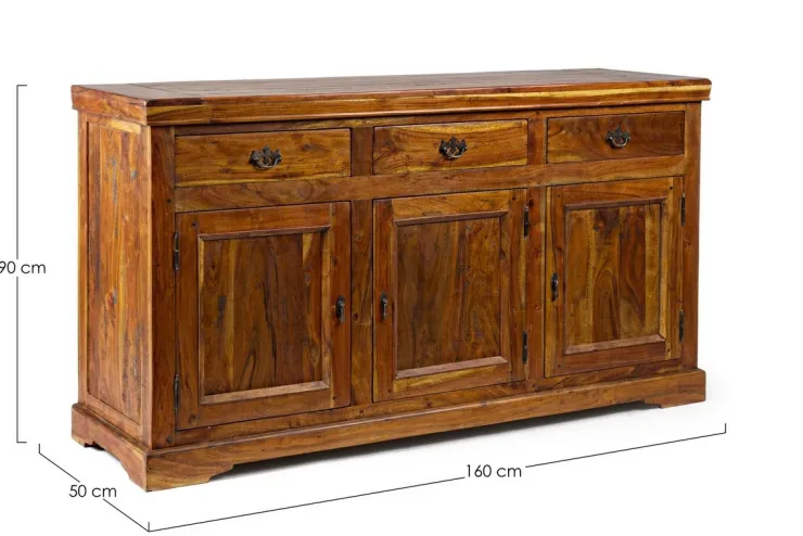 Credenze>Bizzotto CREDENZA IN LEGNO 3 ANTE- CHATEAUX