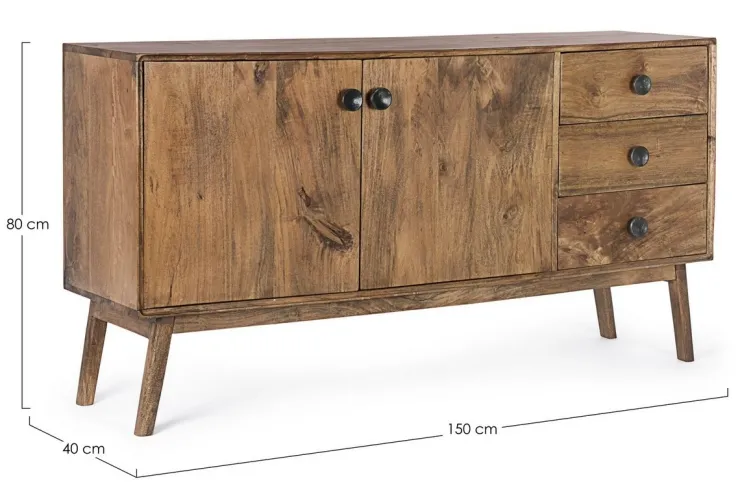 Credenze>Bizzotto CREDENZA IN LEGNO - SYLVESTER