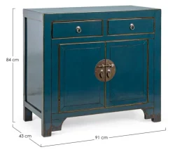 Credenze>Bizzotto CREDENZA IN LEGNO BLU- JINAN