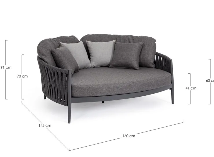 Daybed>Bizzotto DAYBED C-C JACINTA ANTRACITE WG21