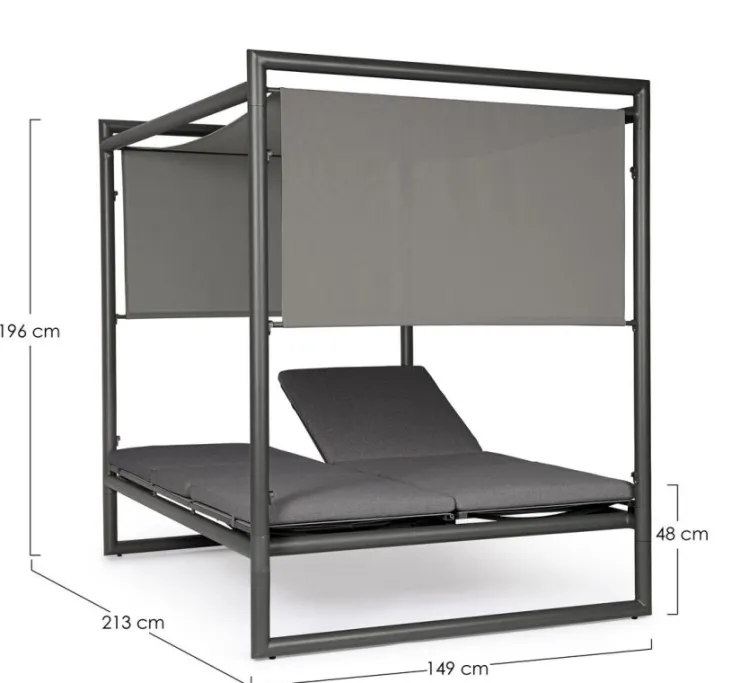 Daybed>Bizzotto DAYBED KONNOR ANTRACITE CX23